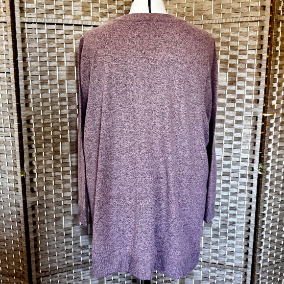 NWOT marled mauve d&co. sweater / sweatshirt 4X - Picture 6 of 11